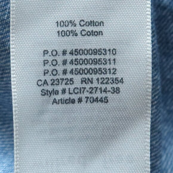 Wilfred Free Denim Western Long Sleeve Shirt XS Blue 100% Cotton Aritzia Casual - Picture 8 of 10